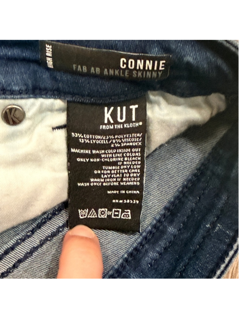 Kut‎ from the Kloth Women’s Ankle Dark Blue Skinny Jeans Size 8 - Picture 8 of 8